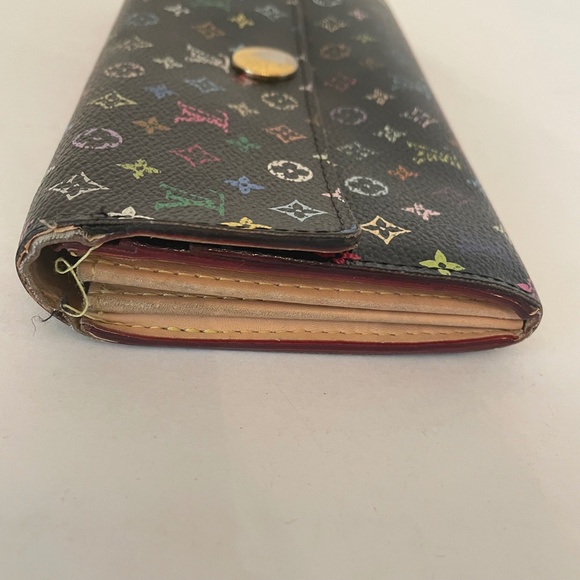 Louis Vuitton Monogram Multicolor Black Murakami Sarah Wallet - Picture 7 of 13